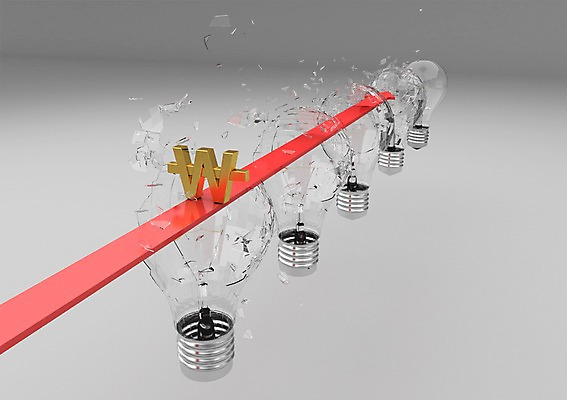 PSD 편집이미지 기호 화살표 상징 백그라운드 비즈니스 전구 상상 조명 아이디어 사람없음 컴퓨터그래픽 그래픽 금융 경제 3D소스 3D 손상 원화 화폐기호 파편 방향 입체 오브젝트 백열등 유리조각 편집소스 편집3D 문자 컨셉 돈 화폐 디지털합성 파일형식