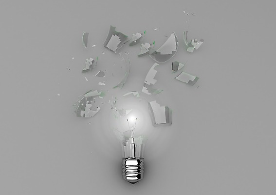 PSD 편집이미지 상징 백그라운드 전구 상상 조명 아이디어 사람없음 컴퓨터그래픽 그래픽 3D소스 3D 손상 파편 입체 오브젝트 백열등 유리조각 편집소스 편집3D 컨셉 디지털합성 파일형식