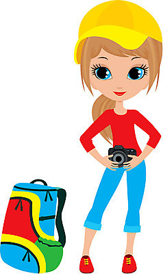 EPS 해외이미지 라이프스타일 여자 행복 어린이 여행 일러스트 배낭 사람 취미 빨간색 초록색 노란색 여행객 카메라 디지털 흰색 청바지 만화 사진사 슛 고립 캡모자 해외202004 해외일러스트 모자_잡화 감정 컬러 가방 바지 생활 전자제품 작가 파일형식 벡터 이미지허브