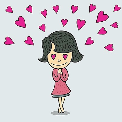 EPS 해외이미지 모양 행복 감정 컨셉 일러스트 관계 발렌타인데이 사랑 미소 하트 해외202004 해외일러스트 데이이벤트 표정 파일형식 벡터 이미지허브