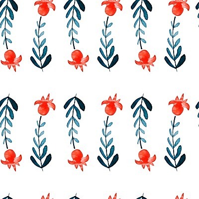 EPS 해외이미지 꽃 백그라운드 잎 꽃무늬 패턴 일러스트 수채화 사람없음 해외202004 해외일러스트 식물 무늬 파일형식 벡터 이미지허브