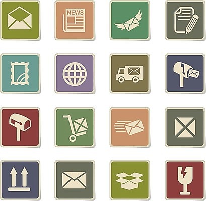 EPS 해외이미지 일러스트 자동차 봉투 사람없음 상자 픽토그램 사무실 메시지 신문 뉴스 이메일 배달원 편지 우편물 우체부 서비스 사인 패키지 우표 취급주의 편지쓰기 해외202004 해외일러스트 직업 육상교통 비즈니스 경고 간행물 기록 파일형식 벡터 이미지허브