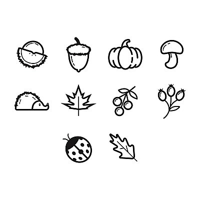 EPS 해외이미지 과일 일러스트 호박 세트 버섯 체리 만화 수집 심플 도토리 해외202004 해외일러스트 채소 견과류 파일형식 벡터 이미지허브