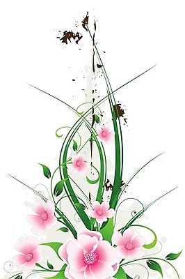 EPS 해외이미지 식물 디자인 꽃 백그라운드 잎 꽃무늬 패턴 일러스트 자연 사람없음 장식 초록색 유행 봄 얼룩 진흙 내추럴 그런지 해외202004 해외일러스트 계절 컬러 무늬 생태계 파일형식 벡터 이미지허브