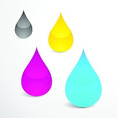 EPS 해외이미지 일러스트 잉크 그래픽 노란색 3D 검은색 페인트 물방울 떨어짐 인쇄 자주색 청록색 해외202004 해외일러스트 컬러 컨셉 디지털합성 파일형식 벡터 이미지허브