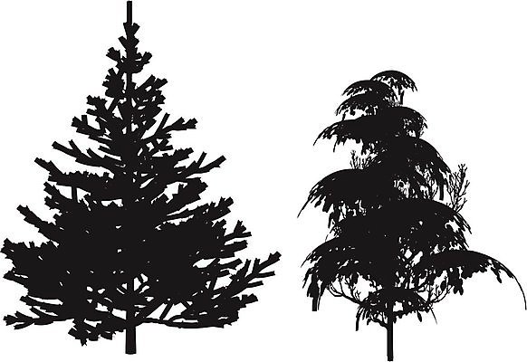 EPS 해외이미지 나무 실루엣 백그라운드 일러스트 자연 검은색 흰색 해외202004 해외일러스트 식물 컬러 촬영기법 생태계 파일형식 벡터 이미지허브