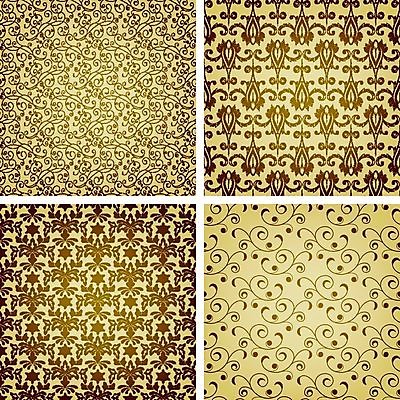 EPS 해외이미지 클립아트 디자인 꽃 종이 백그라운드 꽃무늬 패턴 일러스트 벽지 추상 장식 갈색 노란색 줄무늬 활발 수확 소용돌이 화려 황금 두루마리 타일 질감 복고 찢어짐 옛날 디테일 해외202004 해외일러스트 식물 컬러 컨셉 무늬 농업 모션 회오리 파일형식 벡터 이미지허브