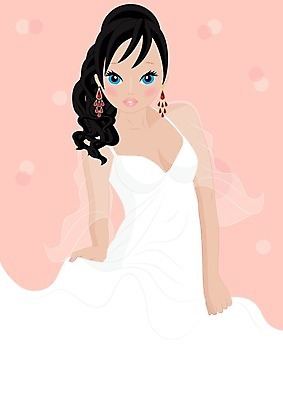 EPS 해외이미지 모델 헤어스타일 드레스 꽃 분홍색 꽃다발 결혼 백그라운드 일러스트 사랑 유행 흰색 고급 만화 해외202004 해외일러스트 식물 옷 감정 컬러 컨셉 이벤트 파일형식 벡터 이미지허브