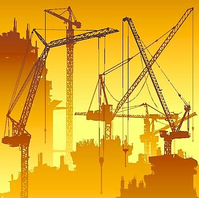 EPS 해외이미지 건축물 실루엣 산업 백그라운드 일러스트 풍경 탑 큼 땅 기중기 리프트 공학 철강 해외202004 해외일러스트 교육 건축 촬영기법 중장비 크기 파일형식 벡터 이미지허브