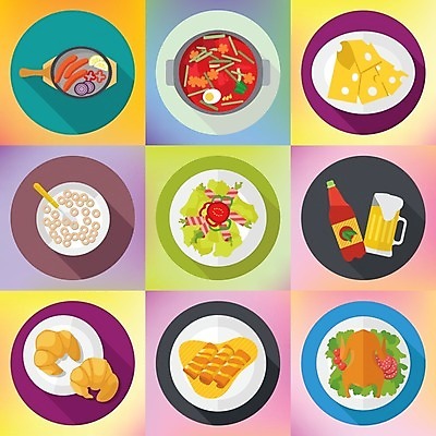 EPS 해외이미지 접시 음료 음식 토마토 채소 일러스트 치즈 맥주 세트 픽토그램 치킨 샐러드 튀김 알코올 수프 시리얼 수집 베이컨 팬케이크 조립 비트 크레이프 해외202004 해외일러스트 식기 디저트 유제품 주류 돼지고기 케이크 닭고기요리 파일형식 벡터 이미지허브