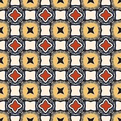 EPS 해외이미지 디자인 백그라운드 패턴 일러스트 벽지 추상 빨간색 파란색 노란색 검은색 타일 복고 정사각형 해외202004 해외일러스트 도형 컬러 무늬 파일형식 벡터 이미지허브