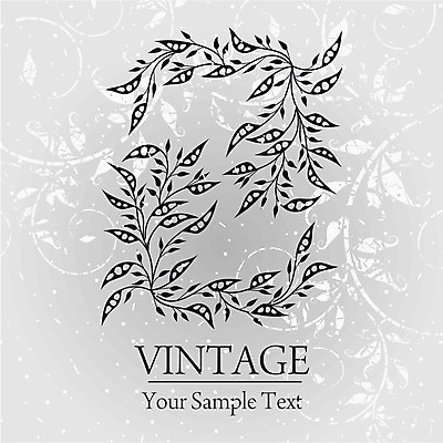 EPS 해외이미지 식물 꽃 백그라운드 잎 꽃무늬 곡선 일러스트 프레임 사람없음 해외202004 해외일러스트 선 무늬 파일형식 벡터 이미지허브