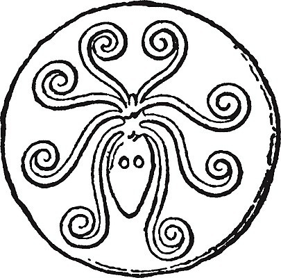 EPS 해외이미지 선 패턴 일러스트 미술 검은색 수확 흰색 원형 오징어 그림 판화 팬던트 해외202004 해외일러스트 도형 컬러 무늬 농업 문화예술 연체동물 수중동물 파일형식 벡터 이미지허브