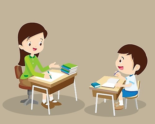 EPS 해외이미지 학생 여자 교육 남자 어린이 일러스트 수업 소년 성인 두명 지구본 교사 해외202004 해외일러스트 직업 사람 파일형식 벡터 이미지허브