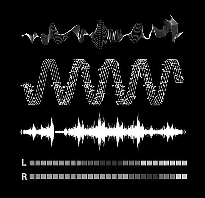 EPS 해외이미지 곡선 음표 일러스트 사람없음 그래픽 빛 세트 볼륨 웨이브 파장 이퀄라이저 해외202004 사운드웨이브 해외일러스트 기호 선 음악 소리 파일형식 벡터 이미지허브