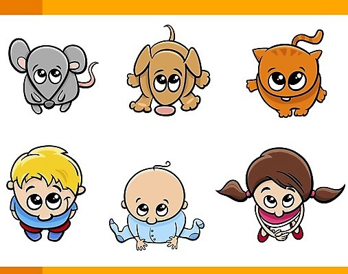 EPS 해외이미지 동물 캐릭터 어린이 일러스트 사람 소년 반려동물 세트 고양이 아기 그룹 개 쥐 만화 수집 그림 송곳니 해외202004 해외일러스트 일러캐릭터 남자 포유류 치아 설치류 파일형식 벡터 이미지허브