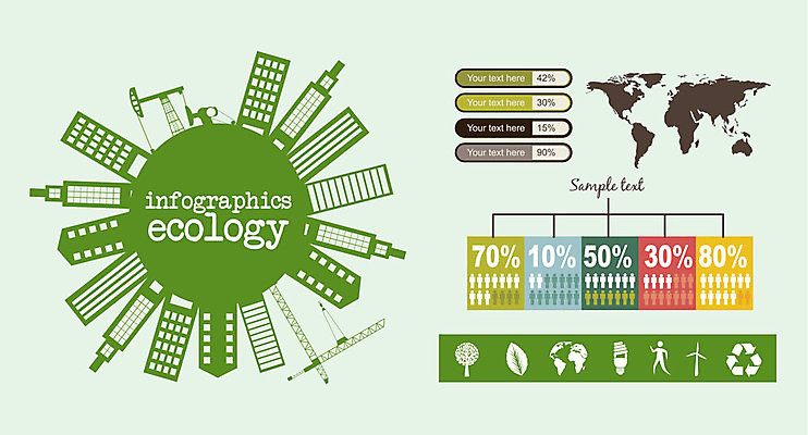 EPS 해외이미지 디자인 지도 일러스트 비즈니스 사람모양 사람없음 초록색 인포그래픽 정보 친환경 해외202004 해외일러스트 모양 컬러 환경 파일형식 벡터 이미지허브