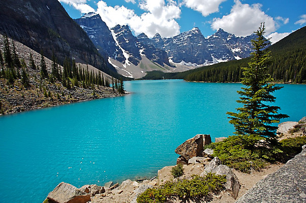포토 JPG 해외이미지 나무 구름 호수 하늘 산 사람없음 물 파란색 숲 절정 터키석 로키산맥 해외202004 해외포토 자연요소 식물 컬러 보석 파일형식 이미지허브