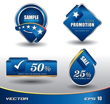 EPS 해외이미지 스티커 일러스트 사람없음 파란색 세트 라벨 해외202004 해외일러스트 컬러 프레임 파일형식 벡터 이미지허브