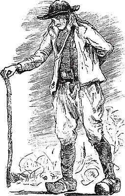 EPS 해외이미지 옷 일러스트 미술 사람 목재 검은색 프랑스 수확 골동품 흰색 잡기 막대기 역사 가난 그림 판화 프랑스어 거지 옛날 해외202004 해외일러스트 나무 문자 유럽 컬러 컨셉 농업 재료 모션 문화예술 파일형식 벡터 이미지허브