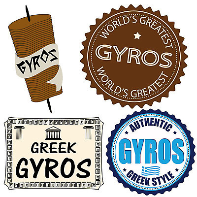 EPS 해외이미지 영어 일러스트 요리 사람없음 세트 도장 갈색 라벨 그리스 해외202004 해외일러스트 문자 유럽 컬러 프레임 파일형식 벡터 이미지허브