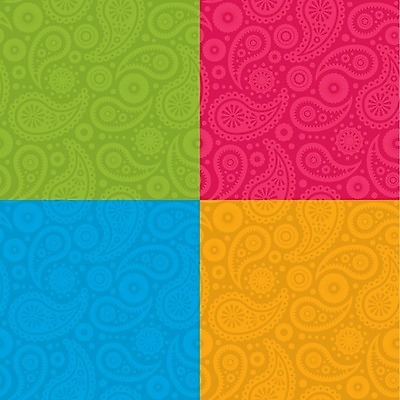 EPS 해외이미지 디자인 분홍색 백그라운드 꽃무늬 패턴 오렌지 일러스트 그래픽 초록색 파란색 질감 복고 펑키 페이즐리 환각 해외202004 해외일러스트 꽃 컬러 무늬 과일 증상 파일형식 벡터 이미지허브