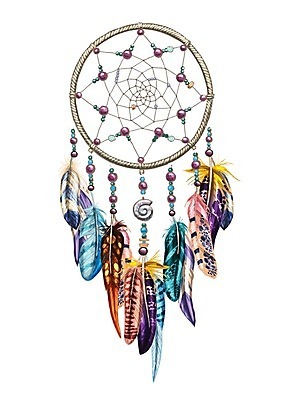 EPS 해외이미지 전통 일러스트 사람없음 장식 꿈 깃털 부적 드림캐쳐 해외202004 해외일러스트 파일형식 벡터 이미지허브