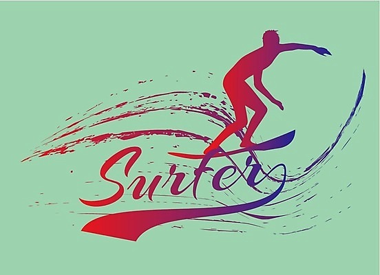 EPS 해외이미지 전신 실루엣 파도 일러스트 모션 한명 사람 성인 빨간색 연두색 서핑보드 서핑 역동적 그라데이션 서퍼 성인한명만 해외202004 해외일러스트 1 바다 컬러 컨셉 운동선수 촬영기법 초록색 수상스포츠 보드_스포츠 성인만 파일형식 벡터 이미지허브