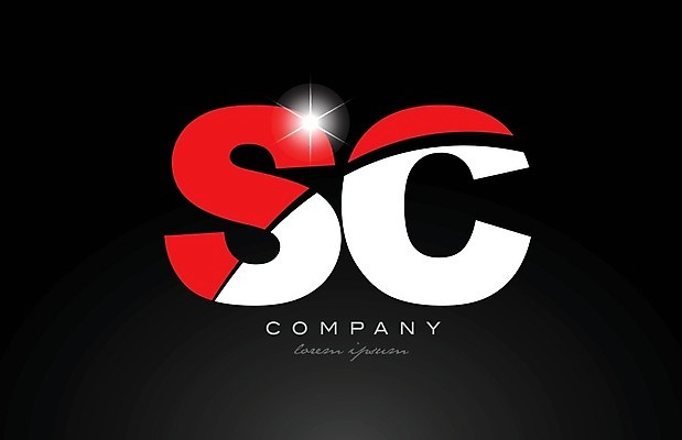 EPS 해외이미지 모양 템플릿 디자인 알파벳 백그라운드 일러스트 회사 비즈니스 빨간색 반짝임 검은색 흰색 편지 심볼 신분 S C 엘리먼트 활자 해외202004 해외일러스트 영어 컬러 모션 활자판 파일형식 벡터 이미지허브