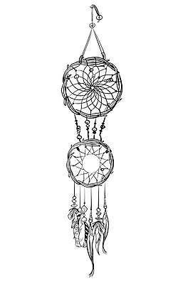 EPS 해외이미지 전통 일러스트 사람없음 장식 꿈 구슬 깃털 부적 드림캐쳐 해외202004 해외일러스트 파일형식 벡터 이미지허브