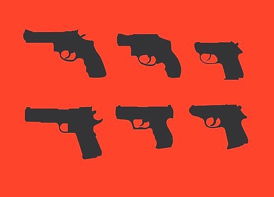 EPS 해외이미지 실루엣 일러스트 흑백 그림자 검은색 권총 총 작음 큼 심볼 윤곽 망아지 고립 리볼버 미니 해외202004 해외일러스트 동물 무기 새끼 컬러 촬영기법 말 크기 파일형식 벡터 이미지허브
