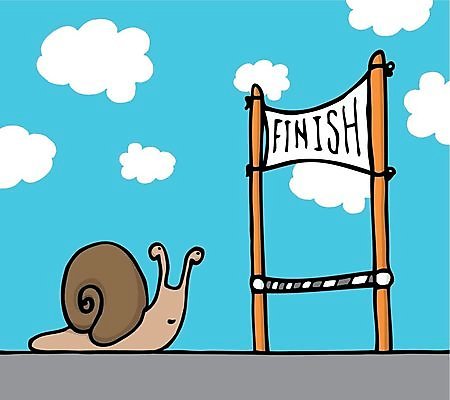 EPS 해외이미지 동물 컨셉 일러스트 하늘 성공 동화 아이디어 시간 결심 만화 달팽이 노력 느림 기어가기 고집 마무리 염원 인내 해외202004 해외일러스트 모션 연체동물 파일형식 벡터 이미지허브