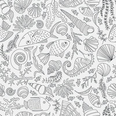 EPS 해외이미지 동물 디자인 백그라운드 패턴 일러스트 조개 생물 해변 사람없음 그래픽 세트 수중 껍질 해조류 산호 스케치 그림 수족관 동물상 해외202004 해외일러스트 바다 무늬 어패류 미술 조형물 해양식물 자포동물 파일형식 벡터 이미지허브