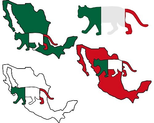 EPS 해외이미지 동물 배너 실루엣 백그라운드 지도 일러스트 멕시코 빨간색 초록색 고양이 미국 흰색 깃발 큼 심볼 사인 표범 남쪽 고립 전국 해외202004 해외일러스트 컬러 북아메리카 포유류 촬영기법 반려동물 크기 방향 파일형식 벡터 이미지허브