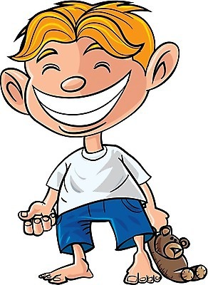 EPS 해외이미지 클립아트 남자 행복 어린이 일러스트 곰 소년 장난감 그림 부드러움 해외202004 해외일러스트 동물 감정 포유류 사람 감각 파일형식 벡터 이미지허브