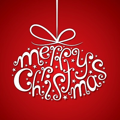 EPS 해외이미지 디자인 별 리본 백그라운드 크리스마스 일러스트 타이포그라피 사람없음 빨간색 흰색 축하 레터링 해외202004 해외일러스트 자연요소 문자 기념일 컬러 컨셉 파일형식 벡터 이미지허브