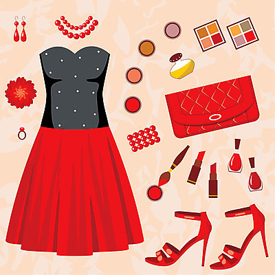EPS 해외이미지 디자인 드레스 옷 여자 백그라운드 신발 가방 일러스트 목걸이 미술 그래픽 빨간색 세트 유행 귀걸이 화장품 반지 우아함 저녁 샌들 수집 심볼 향수 오브젝트 그림 매니큐어 브로치 엘리먼트 스타일 해외202004 해외일러스트 잡화 컬러 컨셉 장신구 문화예술 사람 뷰티 야간 파일형식 벡터 이미지허브