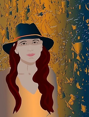 EPS 해외이미지 라이프스타일 긴머리 여자 행복 얼굴 백그라운드 오렌지 일러스트 휴가 갈색머리 미소 사람 그래픽 여름 파란색 친구 청춘 머리 그림 심플 해외202004 해외일러스트 헤어스타일 계절 감정 컬러 컨셉 과일 관계 표정 생활 신체부위 파일형식 벡터 이미지허브