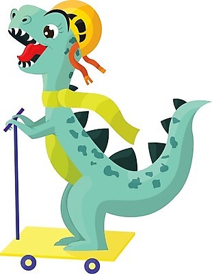 EPS 해외이미지 동물 일러스트 파충류 자전거 스쿠터 승차 만화 공룡 그림 마스코트 몬스터 쥬라기 해외202004 해외일러스트 모션 바이크 오토바이 파일형식 벡터 육상교통 교통수단 교통 이미지허브