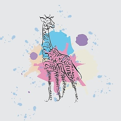 EPS 해외이미지 디자인 백그라운드 일러스트 추상 사람없음 기린 해외202004 해외일러스트 무늬 포유류 파일형식 벡터 이미지허브