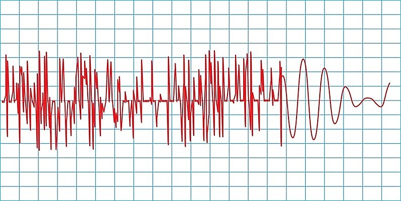 EPS 해외이미지 종이 곡선 일러스트 빨간색 파란색 패드 떨림 자취 지진 해외202004 해외일러스트 선 컬러 모션 자연재해 파일형식 벡터 이미지허브