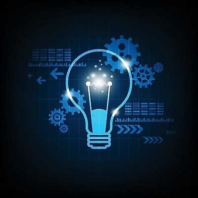 EPS 해외이미지 디자인 일러스트 전구 추상 사람없음 그래픽 파란색 디지털 해외202004 해외일러스트 컬러 무늬 파일형식 벡터 이미지허브