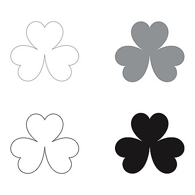 EPS 해외이미지 모양 식물 전통 실루엣 문화 컨셉 잎 꽃무늬 일러스트 자연 휴가 세트 검은색 회색 축하 행운 플랫 클로버 토끼풀 심볼 사인 심플 아일랜드 내추럴 해외202004 해외일러스트 꽃 유럽 컬러 무늬 촬영기법 생태계 파일형식 벡터 이미지허브