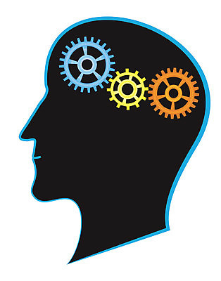 EPS 해외이미지 실루엣 과학 컨셉 생각 일러스트 부분 파란색 노란색 머리 검은색 기계 마음 뇌 기어 고립 해외202004 해외일러스트 컬러 촬영기법 신체부위 파일형식 벡터 이미지허브