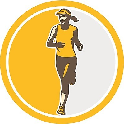 EPS 해외이미지 여자 일러스트 그래픽 달리기 조깅 운동 원형 끝 복고 마라톤 달리기선수 해외202004 해외일러스트 도형 모션 건강 사람 경기 육상스포츠 육상선수 파일형식 벡터 이미지허브