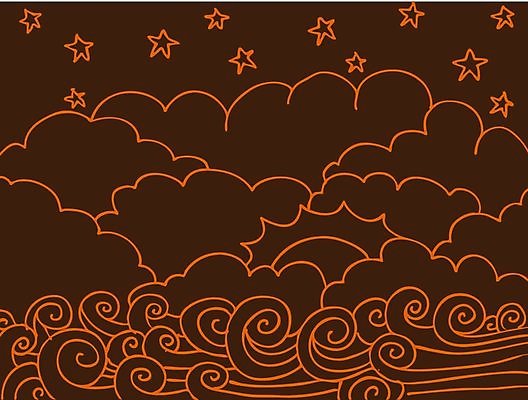 EPS 해외이미지 모양 구름 별 선 파도 백그라운드 오렌지 일러스트 미술 풍경 그래픽 물 펜 갈색 소용돌이 낙서 저녁 스케치 그림 클립 장면 손그림 해외202004 해외일러스트 자연요소 바다 컬러 과일 문화예술 필기구 회오리 야간 파일형식 벡터 이미지허브