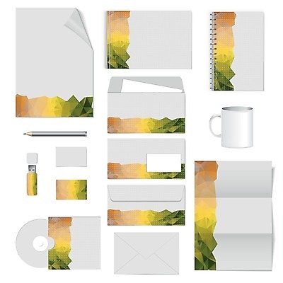EPS 해외이미지 디자인 컨셉 패턴 일러스트 비즈니스 명함 봉투 편지봉투 사람없음 초록색 세트 주황색 공책 머그컵 레이아웃 문서 엘리먼트 테마 스타일 레터헤드 해외202004 해외일러스트 컬러 무늬 문구용품 컵 편지 파일형식 벡터 이미지허브