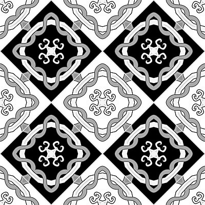 EPS 해외이미지 전통 디자인 패턴 일러스트 벽지 추상 장식 검은색 회색 흰색 포르투갈 타일 묘사 정사각형 모자이크 스페인어 아라베스크 엘리먼트 튀니지 해외202004 해외일러스트 도형 유럽 컬러 무늬 아프리카 파일형식 벡터 이미지허브