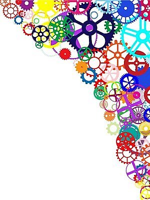 EPS 해외이미지 산업 백그라운드 일러스트 컬러풀 기계 바퀴 톱니바퀴 윤곽 펑키 엔진 기어 공학 해외202004 해외일러스트 교육 컬러 파일형식 벡터 이미지허브