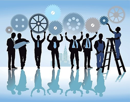 EPS 해외이미지 실루엣 포즈 일러스트 회사 비즈니스 사다리 모션 협력 함께함 들기 사람 파란색 사무실 기계 설계도 업무 비즈니스맨 비즈니스우먼 기술자 제조 톱니바퀴 시스템 기어 진행 해외202004 해외일러스트 직업 여자 남자 컬러 컨셉 건설업 촬영기법 도구 작업 직장인 파일형식 벡터 이미지허브